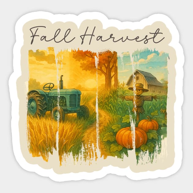 Fall Harvest Brushstroke Sticker by Teresa's Store 1